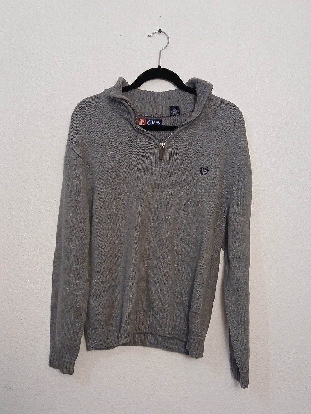 Chaps Men’s Gray Zip-Up Sweater